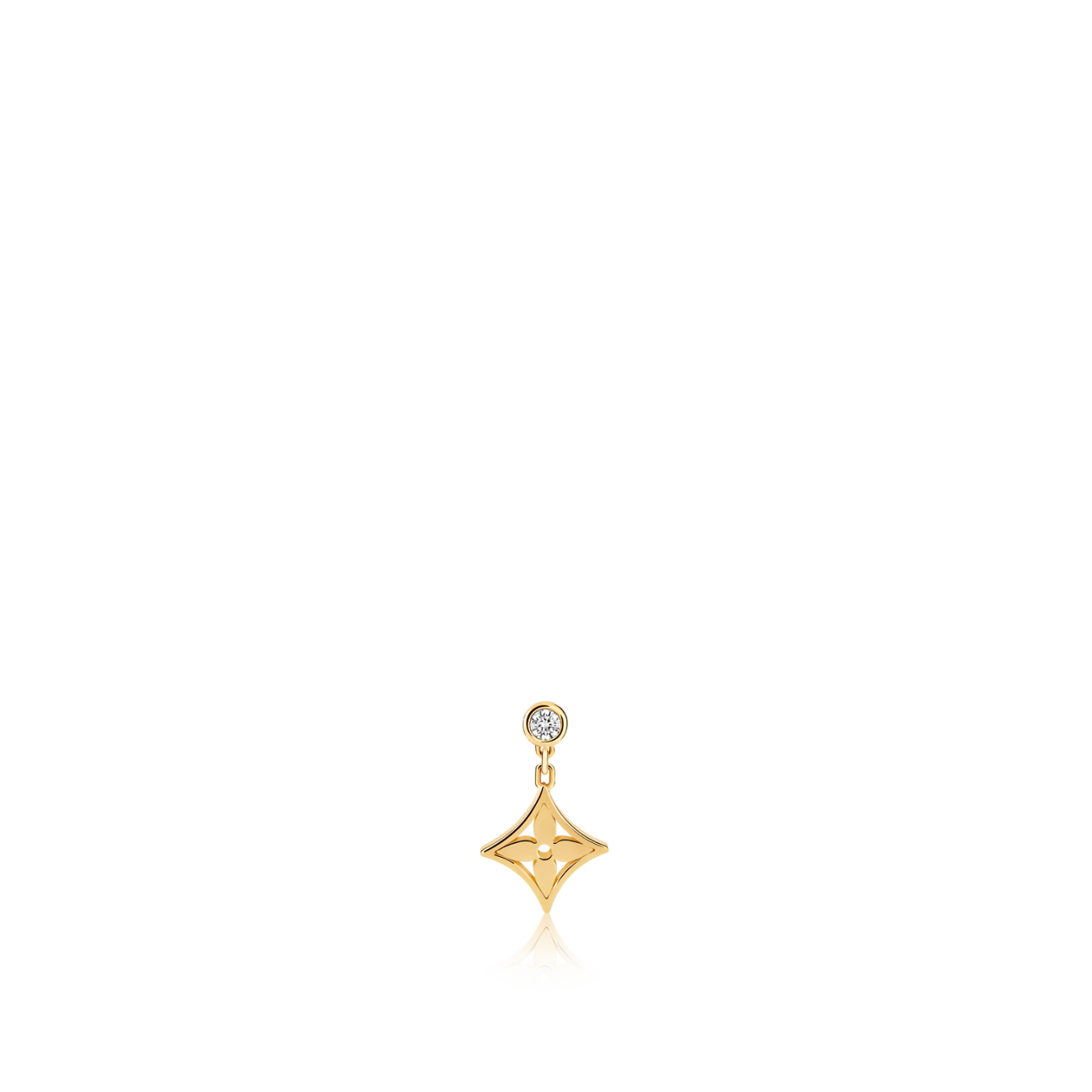 Louis Vuitton Idylle Blossom LV Ear Stud, Yellow Gold and Diamond - Per Unit